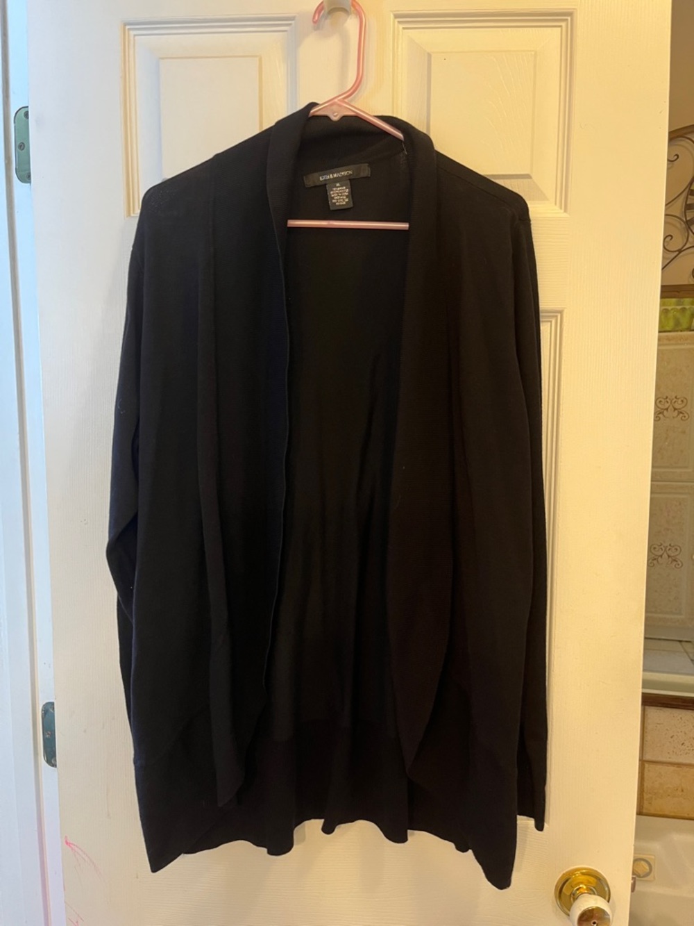 89th & Madison Black Open-Front Cardigan